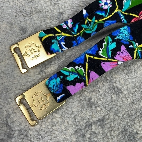 NWT Nanette Lepore Coquette Bikini in Damask Floral Multi Top Bottom Swim Sz L - Picture 8 of 14